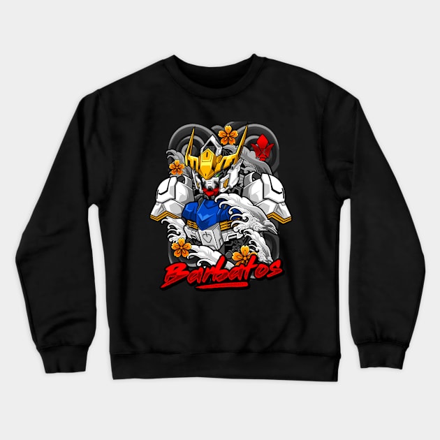 GUNDAM BARBATOS Crewneck Sweatshirt by vigrac